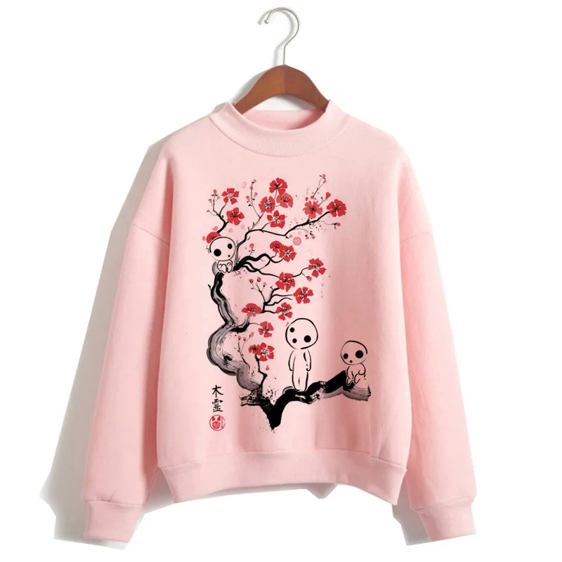 Totoro Унесенные спирали harajuku толстовки для женщин мультфильм одежда толстовка капюшон ulzzang Забавный с капюшоном Женский полиэстер негабаритных - Цвет: 763