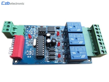 

1PCS 3 Channel 5A DMX512 Controlled Relay Switch DIY Kits Converter DMX Dimmer Relay NEW