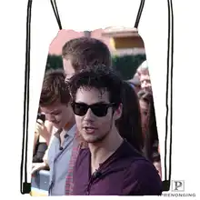 Пользовательские Портретные_ тренировочные_ dylan_o_brien походная сумка на шнурке милый рюкзак для детей(черная спинка) 31x40 см#180611-03-108