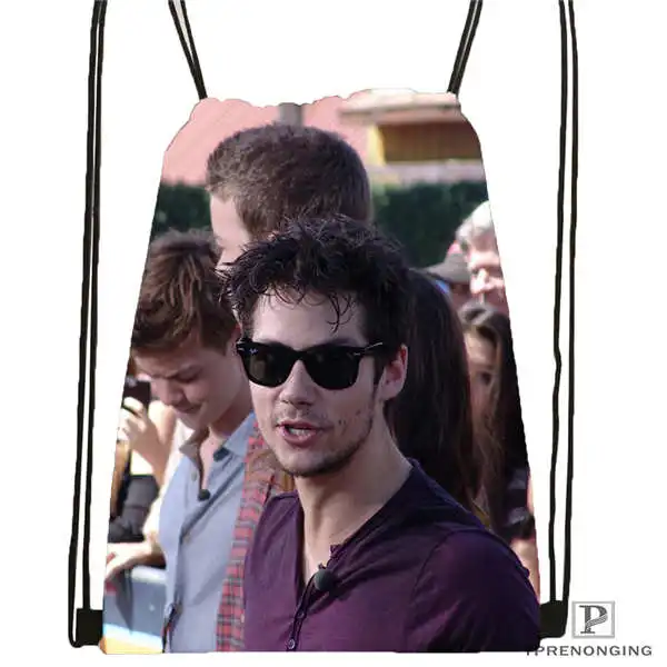 

Custom portrait_practice__dylan_o_brien Drawstring Backpack Bag Cute Daypack Kids Satchel (Black Back) 31x40cm#180611-03-108