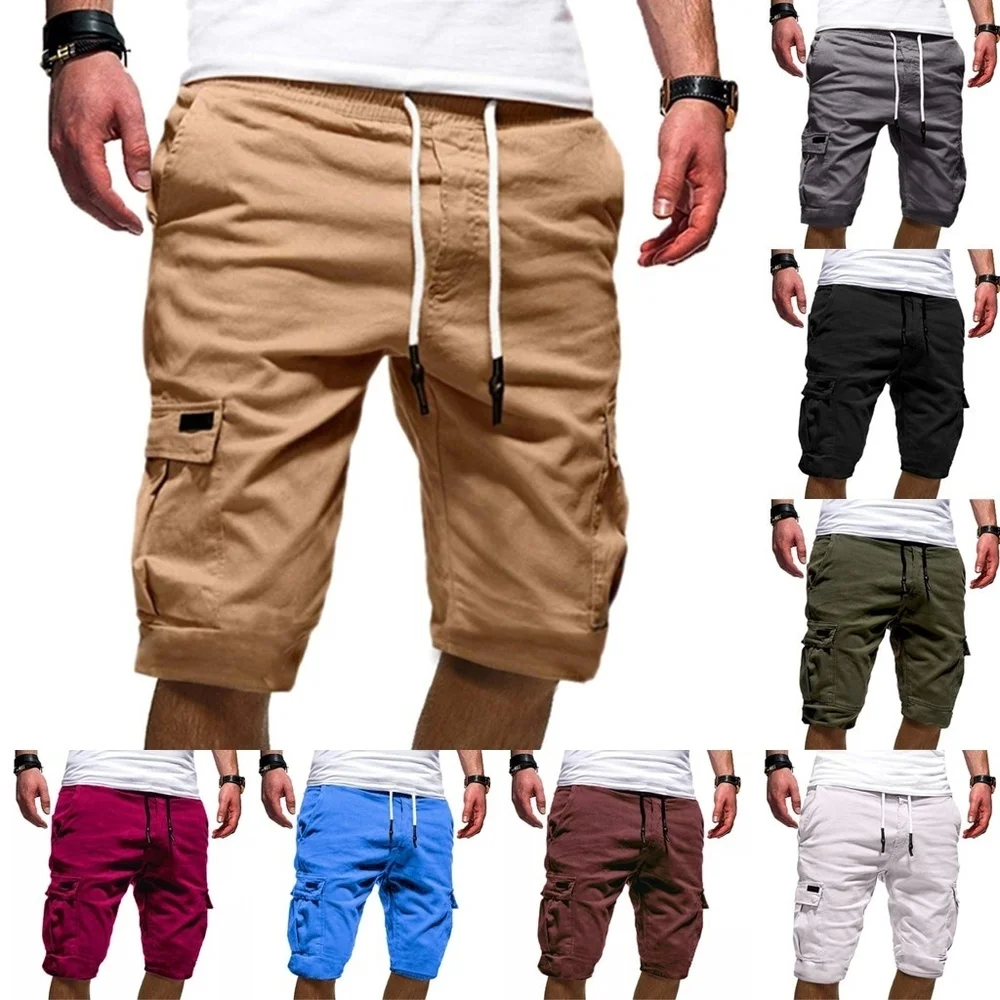 Men Shorts Cargo Jogger Solid Outdoor Casual Fashion Comfortable Summer Size-S-4xl