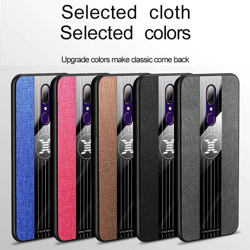 New Fashion Cloth Texture Kickstand Finger Ring Case For OPPO A3 A5 A7 A7X A9 F9 A 3 5 7 9 Cover Magnetic Car Holder Hard Cases | Мобильные