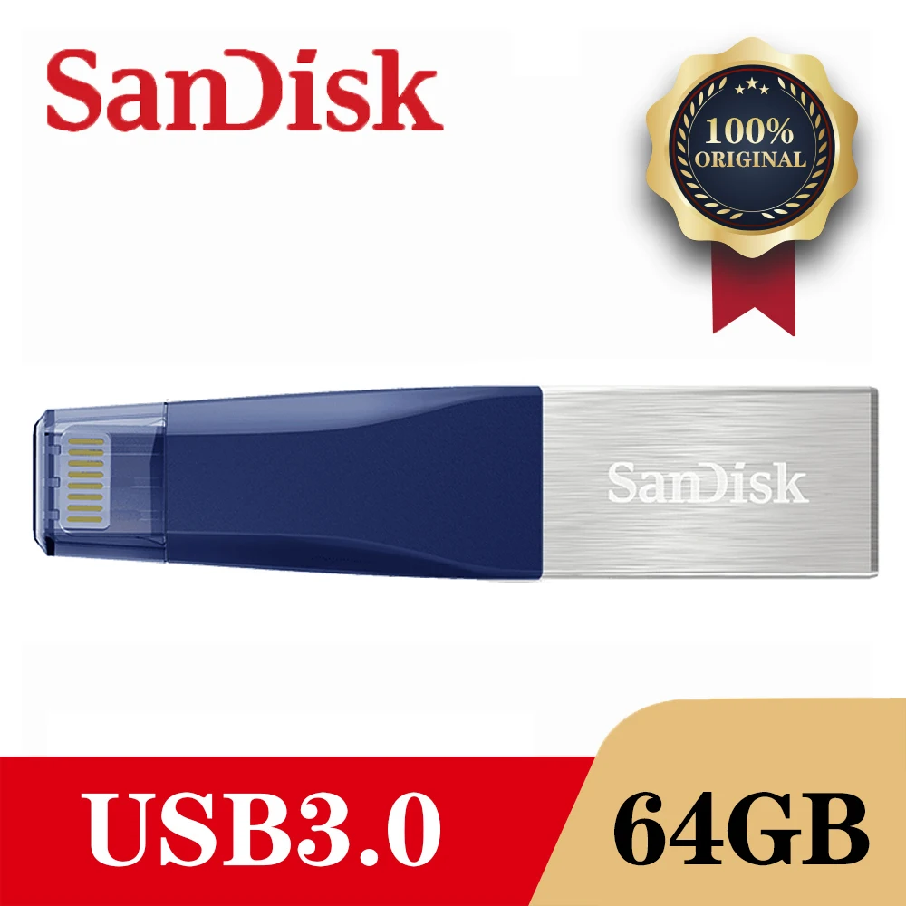 SanDisk X40N USB 3 0 OTG флеш накопитель 128 Гб 64 ГБ 32 16 Флешка для ПК/Iphone 2в1|USB флэш-накопители|
