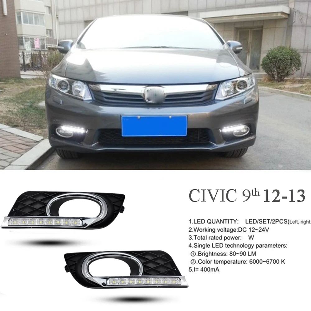 ECAHAYAKU светодиодный DRL Габаритные огни твердотельные реле белого света дневного