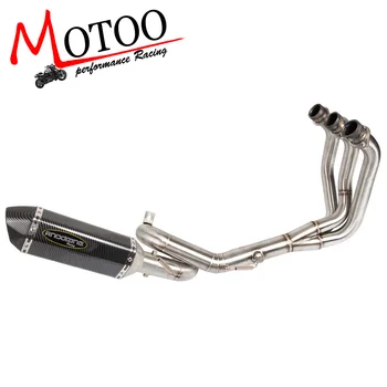 

Motorcycle Full Exhaust System Header Loop Front Pipe Muffler For YAMAHA MT09 FZ09 MT-09 FZ-09 2014-2018 XSR900 NOT for Tracer