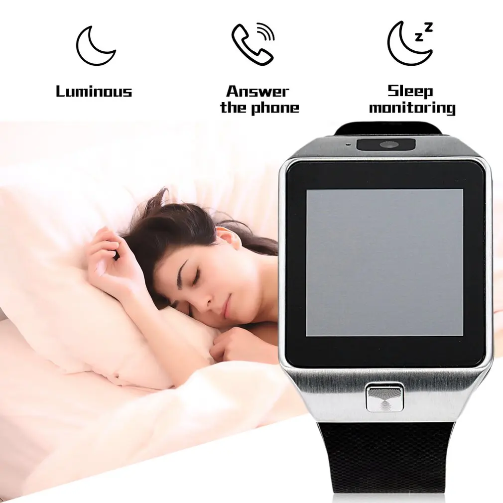 Многофункциональные умные часы DZ09 с Bluetooth Цифровые мужские наручные экраном 1 56