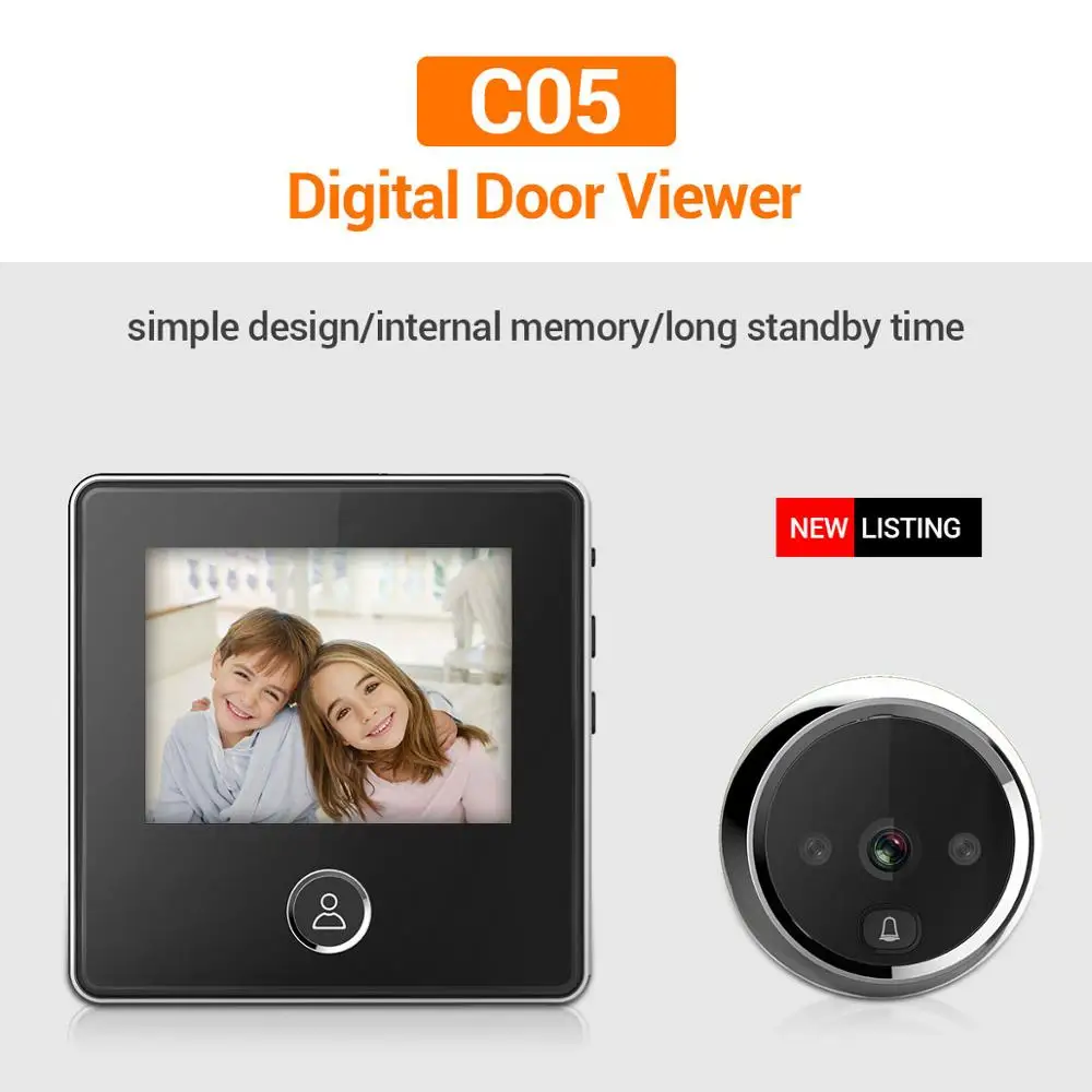 

3,0 дюймовый HD ЖК-дисплей 3MP 120 градусов широкоугольный видео дверной звонок долгое время ожидания глазок дверная камера