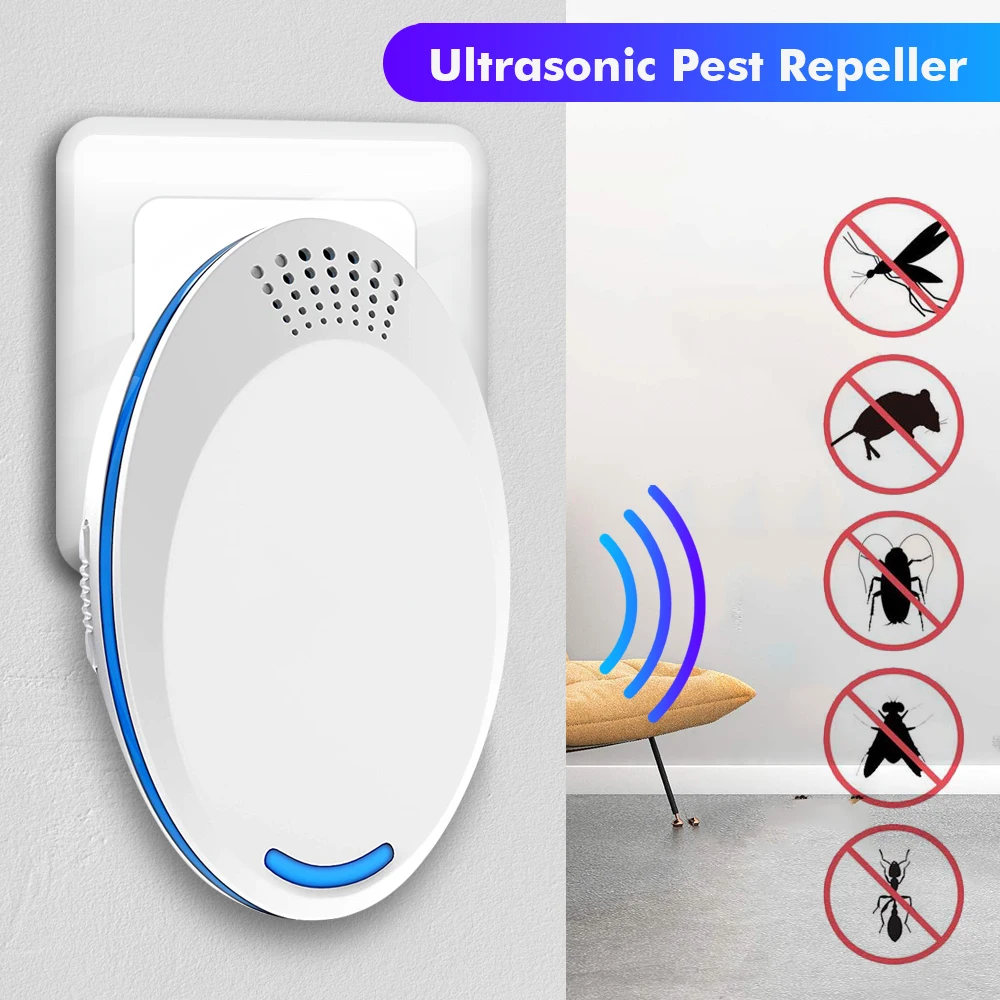 

1/2/4Pcs Enhanced Version Ultrasonic Electronic Cat Anti Mosquito Insect Repeller Rat Mouse Cockroach Pest Rejection Repellents