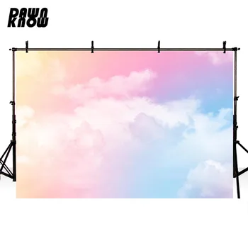 

DAWNKNOW Uniquely Blue Cloud Photography Background Wedding Newborn Texture Photocall Backdrop Baby Children Photo Shoot lv2413