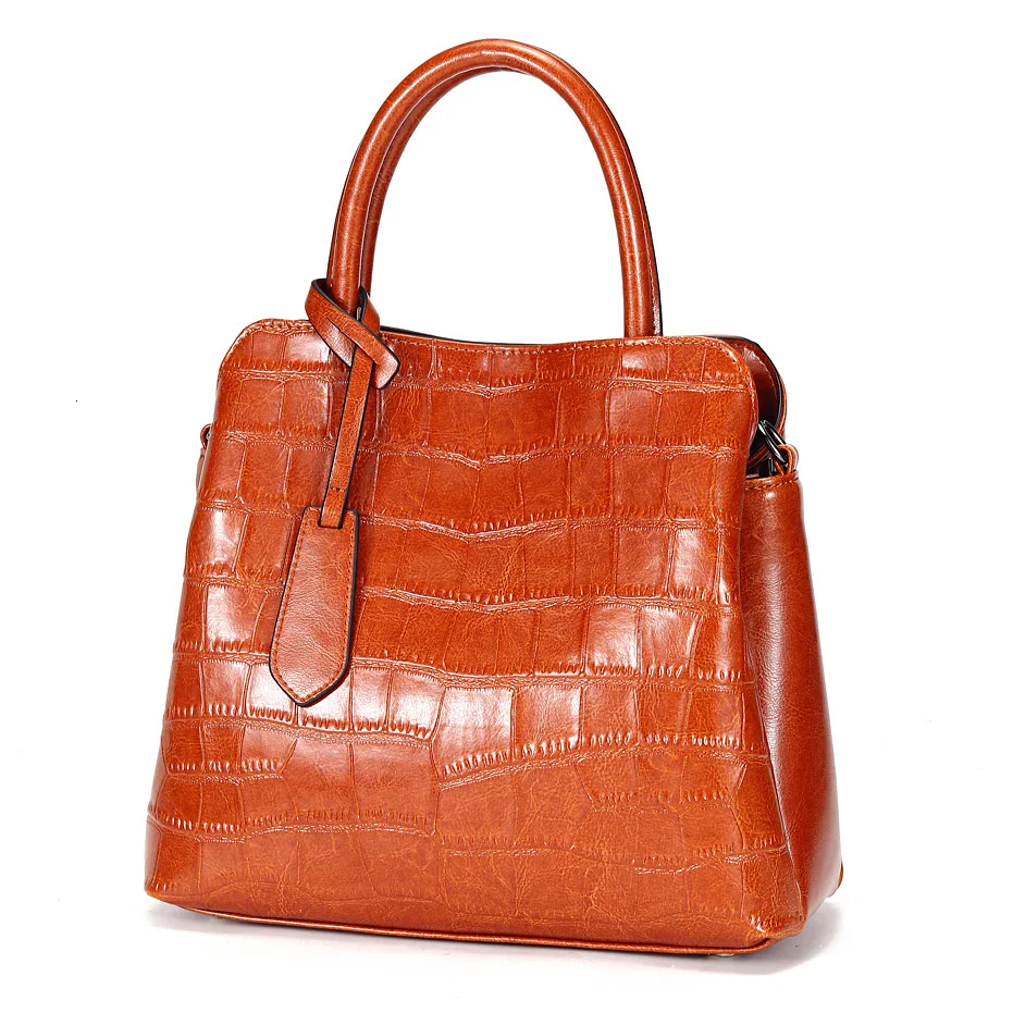 

Female Alligator Genuine Leather Handbag Crocodile Luxury Shoulder Bag Women Top-handle Bags Designer Bolsos Mujer Bag Neutral
