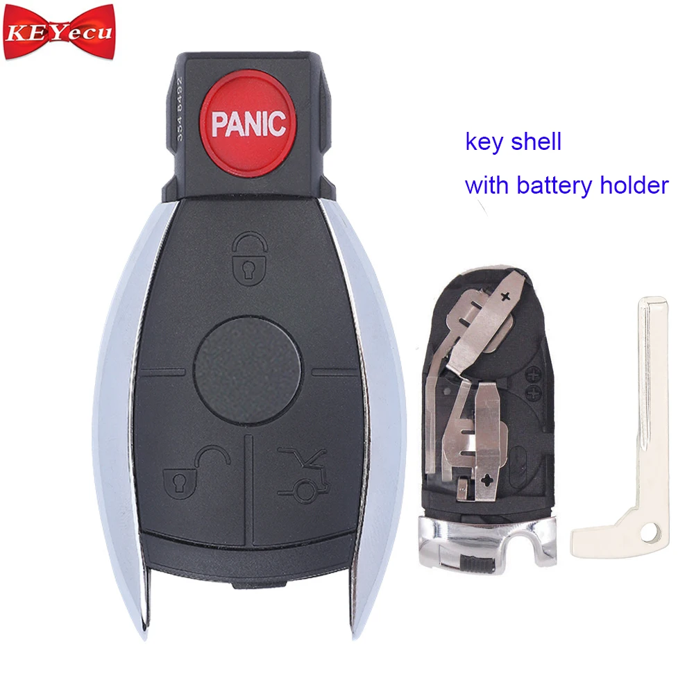 

KEYECU for Mercedes-Benz E C R CL GL SL CLK SLK Remote Key Shell Case Fob Housing Cover With Battery Holder
