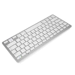 Clavier sans fil Ultra fin en argent, 78 touches, adapté pour Air, Ipad Mini, Mac, ordinateur, PC, Macbook, IBook 