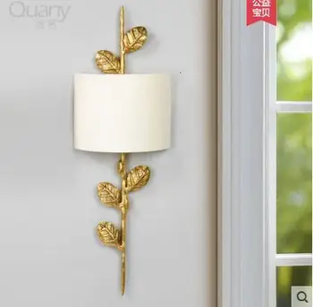 

American minimalist personality designer creative copper wall lamp Nordic bedroom bedside lamp Jane American model wall lamp