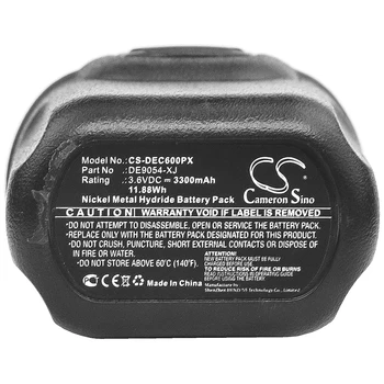 

Cameron Sino Battery for DeWalt DC600 Screwdriver DC600KA DC600-GB DC600 Replacement DE9054 DE9054-XJ 3300mAh