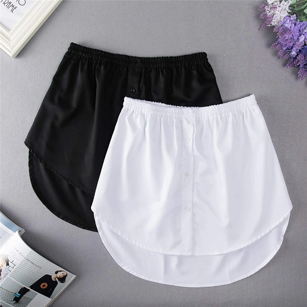 Adjustable Layering Fake Top Lower Sweep for Girls Women Half-Length Splitting A Version Mini Skirt Underskirt Clothing Accessor tweed skirt