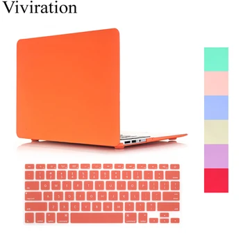 

Pure Color Hard PVC Case For Apple MacBook Air Pro Retina 13 15 11 12 Mac Book 15.4 13.3 inch Tablet Shell Sleeve + Keypad Cover