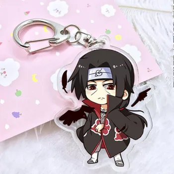 

Naruto Key Chain Men Acrylic Man Keychain Kakashi Gaara Sasuke Akatsuki Members Itachi Cartoon Pendant Keyring Llavero Chaveiro