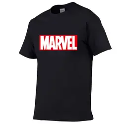 Новинка, модная футболка "Марвел", мужская хлопковая Повседневная футболка с коротким рукавом, Мужская футболка "Марвел", Мужская футболка