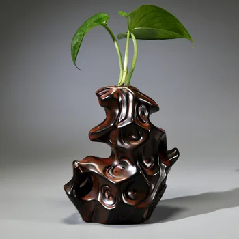 

Simple Home Retro Hydroponic Flowerpot Ceramic Home Room Vase Office Desk Top Decoration Water Plant Vase