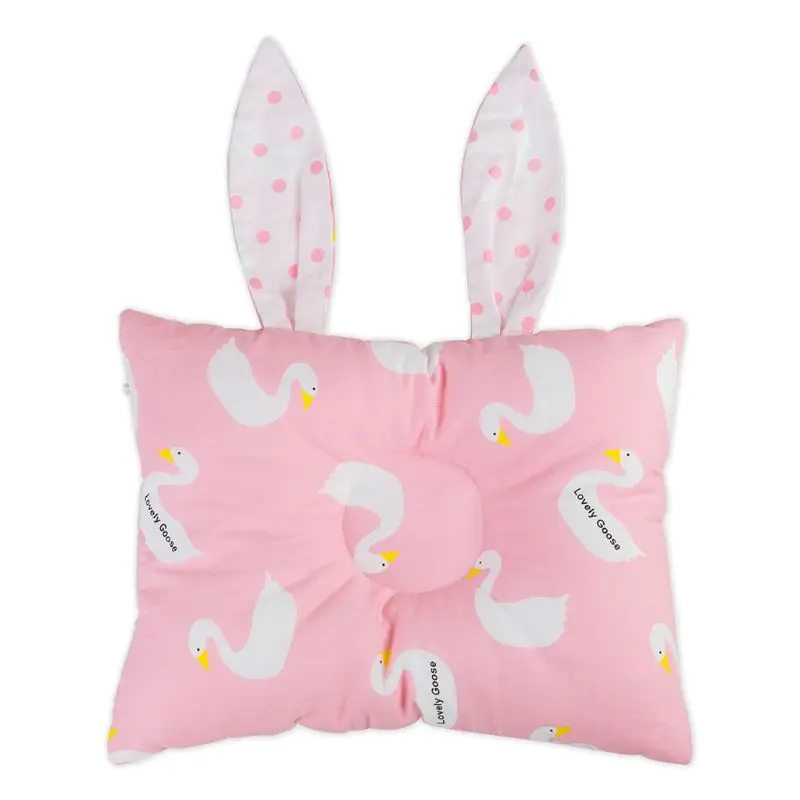 Lovely Cute Kawaii Cartoon Rabbit Shape Baby Pillow 3D Anti-head Newborn Kids Cotton Pillows Pregnant Woman Feeding Mat - Цвет: 2