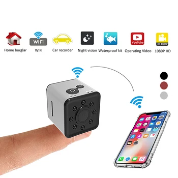 

SQ13 Endoscope Mini Camera IP WiFi CCTV 1080P Waterproof Water Resistant Sports Swim Video Recorder Night Vision Security