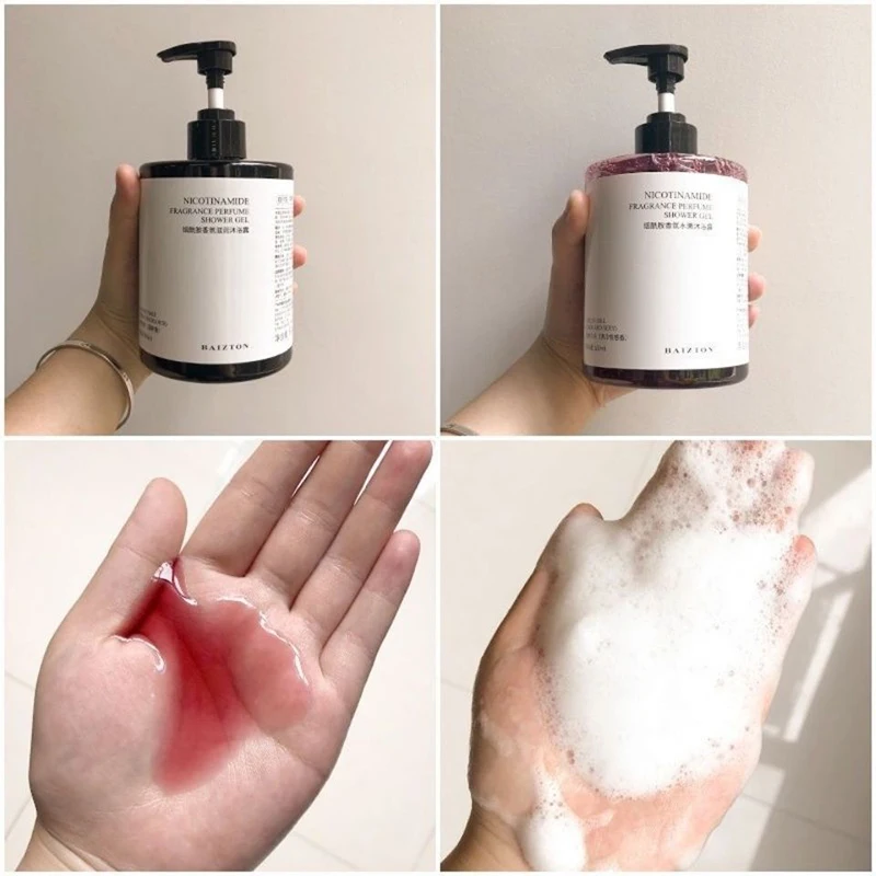 Niacinamide Perfume Shower Gel Body Wash Brightening Exfoliating Smoothing Gentle Cleansing Moisturizing Bath Lotion Women Men body wash