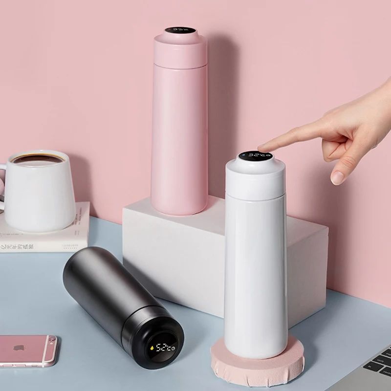 

400ML Water Drink Remind Thermos Bottle Smart Temperature Display Vacuum Flask Stainless Steel Thermal Coffee Mug Water Bottle