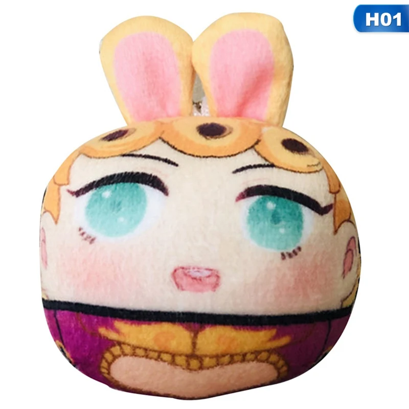 Аниме JoJos причудливые Приключения кролик брелок с ушками плюшевый брелок для ключей пельменей кукла-подвеска игрушки для женщин и детей подарок на день рождения - Цвет: H01
