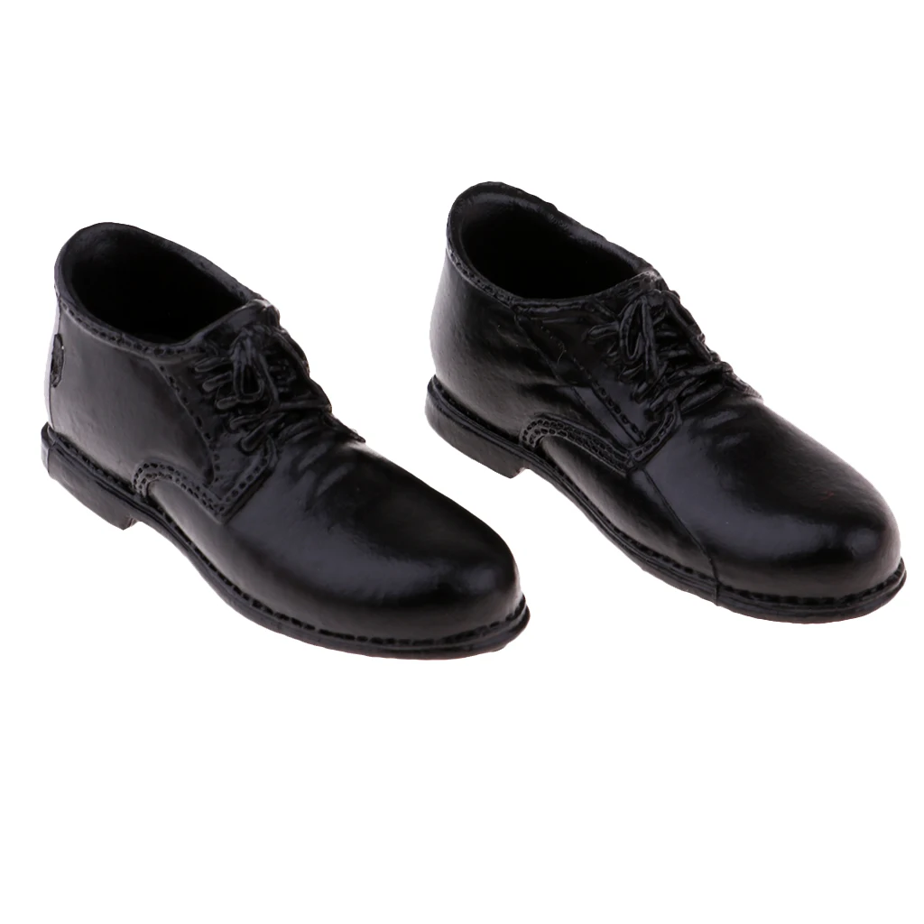 1/6 Scale Model Black Leather Shoes for 12 inch   Parts
