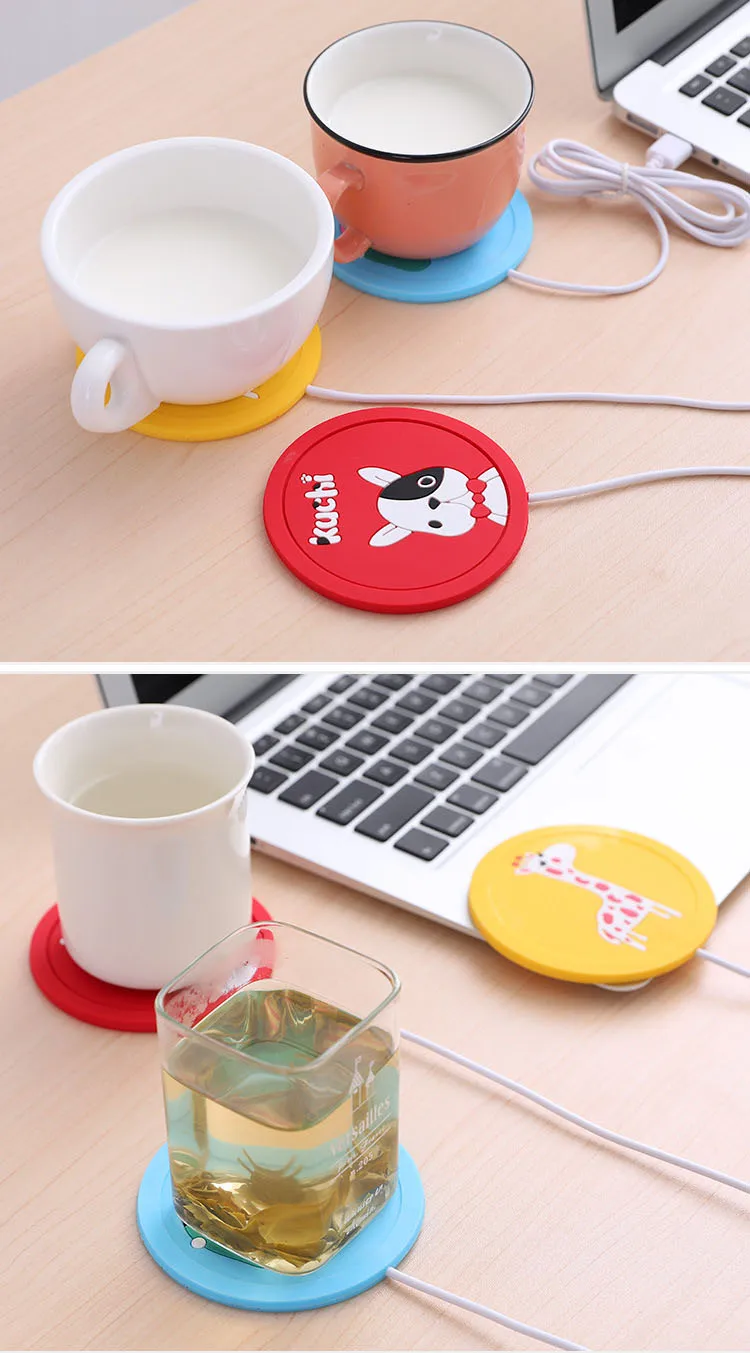 Милый мультфильм 5 в USB Грелка силиконовый нагреватель для молока чай кофе кружка высокое качество термостатическая подставка нагреватель