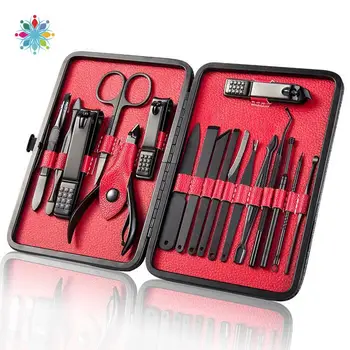 

18 In 1 Portable Stainless Steel Professional Manicure Set Pedicure Kit Nail Scissors Kit Nail Care Tool Pedicure Manicure Tool
