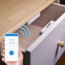Novo keyless invisível bloqueio de gabinete app controle remoto bluetooth inteligente gaveta swtich inteligente bloqueio arquivo segurança segurança em casa