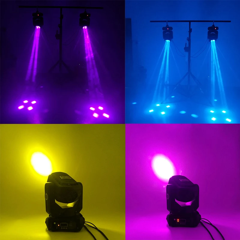 Djworld 150W светодиодный 4x25 Вт супер луч движущийся головной светильник 14/16CH для DJ