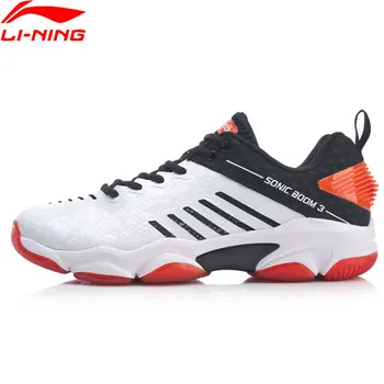 Мужская Спортивная обувь Li-Ning, профессиональная обувь для бадминтона SONIC BOOM 3,0 с подкладкой из углеродистой пластины, AYZP009 XYY150