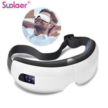 

Dropship Vibration Bluetoot Eye Massager Wrinkle Fatigue Relieve Hot Compressing Air Pressure Therapy Massage Eye Care Device