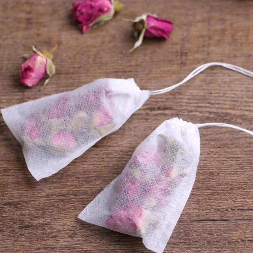 100Pcs/Lot Teabags Empty Scented Tea Bags With String Heal Seal Filter Paper for Herb Loose Tea Bolsas de te