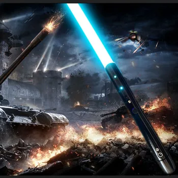 

ANTOY Force FX Lightsaber Metal Handle One Set Sound Laser Light Sword 100cm PC Blade for Heavy Dueling Flashing Toys Gifts