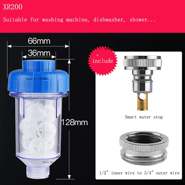 Haofy 3//4 Washing Machine Filter Backwash Water Purifier Silicon Phosphorus Crystal Faucet Accessories