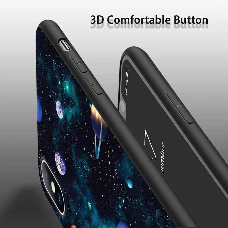 Lovebay Space Moon чехлы для телефонов iPhone 11 Pro Max X XR Xs Max 6 6s 7 8 Plus 5 5S SE планета, звезда Мягкая ТПУ Силиконовая задняя крышка