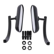 Мотоциклетное зеркало заднего вида 8 мм/10 мм-крепление на руль прямоугольные зеркала заднего вида для Harley Chopper Bobber(черный