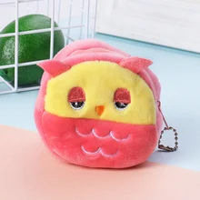 Стерео молния Мини большой емкости переносной Кошелек для монет мягкий мультфильм девушки подарок милый плюшевый мешок для денег ключ