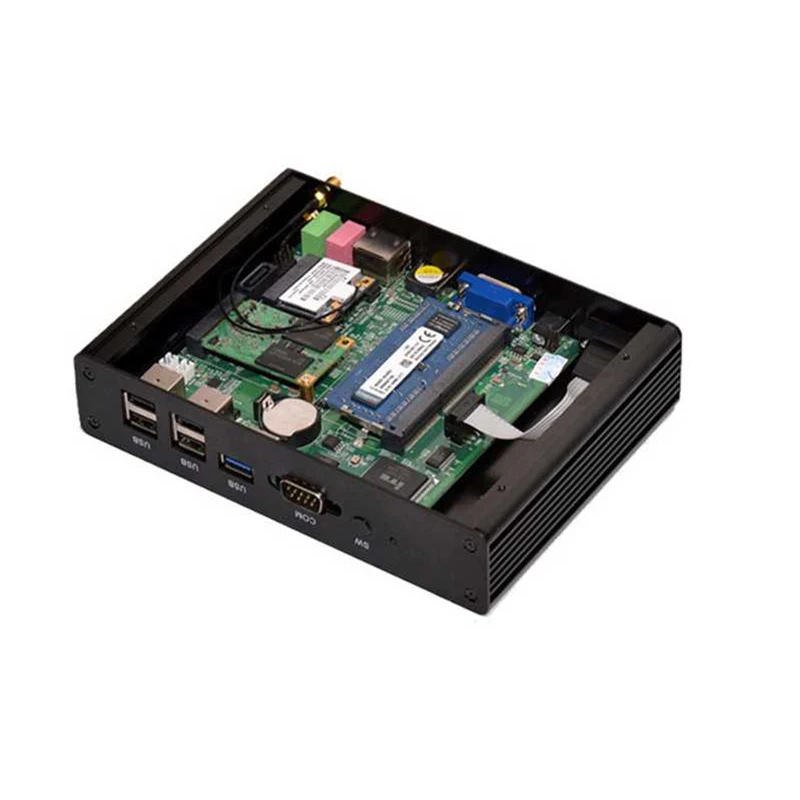 Intel Celeron j1900 Мини ПК Windows HDMI + VGA мини windows 7/8 OS RS232 COM * 2 промышленный компьютер|Мини ПК|