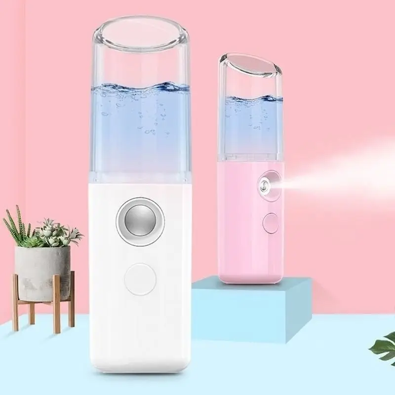 Мини USB нано Пароварка для лица опрыскиватель Mister лицо Спа Увлажняющий уход за кожей удобный перезаряжаемый портативный путешествия A6HB