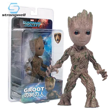 

Strongwell Baby Groot Doll Tree Man Model Plastic PVC Guardians Groot The Galaxy Decoration Figurine Kids Toy