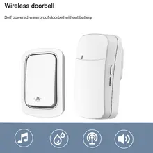 Sonnette sans fil auto alimentée avec télécommande, sécurité à domicile, bienvenue, 150M, étanche IP68, Signal fort