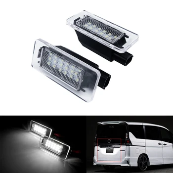

ANGRONG 2x LED License Number Plate Light White New For Nissan Serena C27 MPV 2016-18