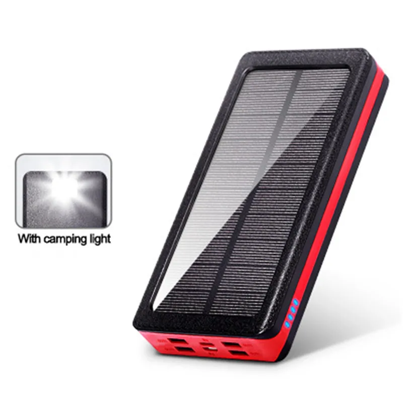 80000mAh Solar Power Bank Portable Charger External Battery LED Light 4USB Fast Charging Powerbank for Xiaomi Iphone Samsung fast charging power bank