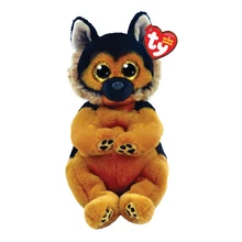 

New 15cm Ty Big Eyes Brown German Shepherd Ace super soft VelveTy fabric Sparkly gold glitter eyes Kids Plush Toy Birthday Gift