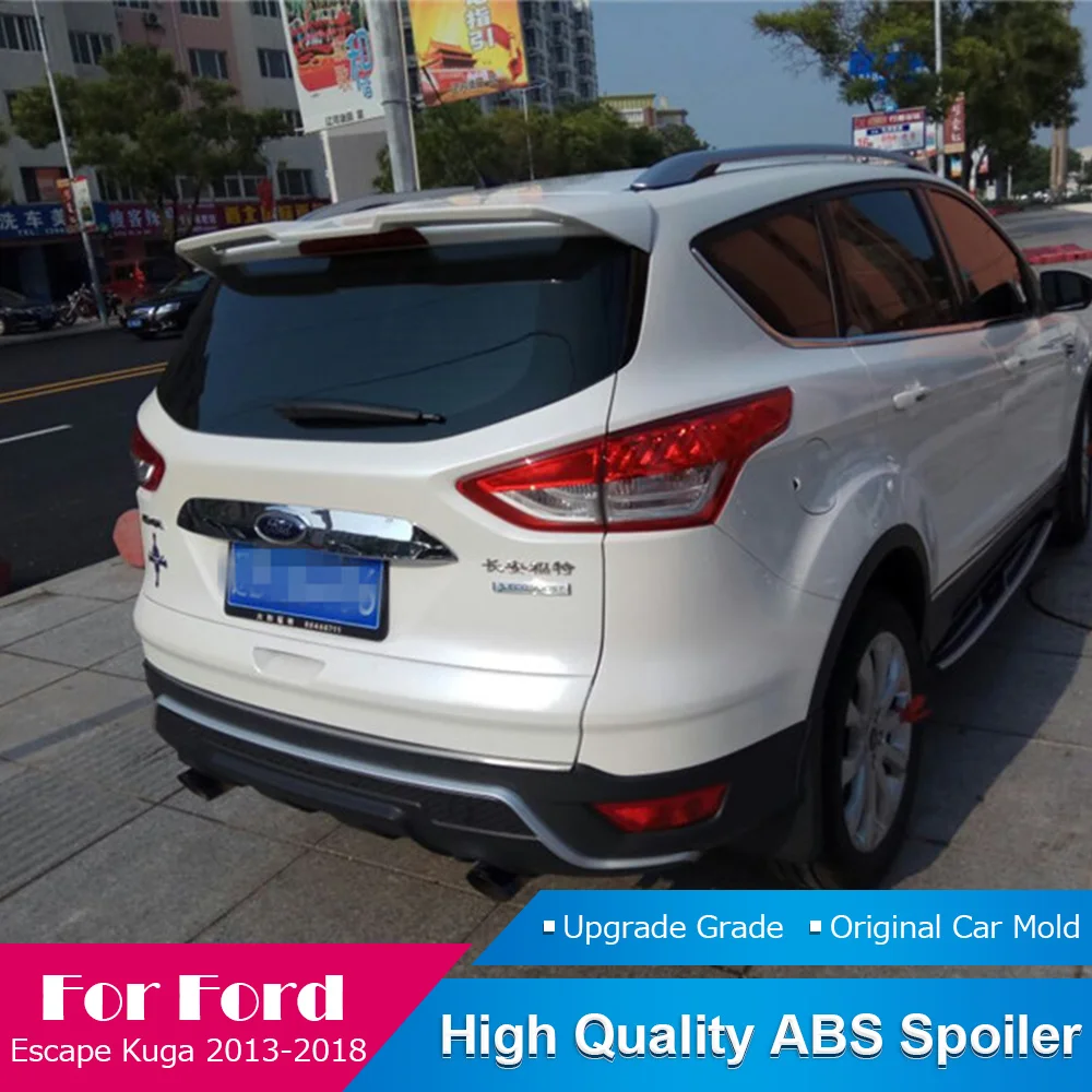 AITWATT For Escape Kuga 2013 to 2018 ST Style Black Spoiler High Quality ABS Material Car Rear Wing Primer Color | Автомобили и