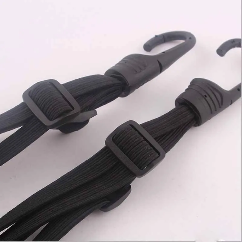MAYITR Universal 60cm Motorcycle Luggage Mesh Strap Fixed Elastic Buckle Rope Motorcycle Helmet Net Bandage Black